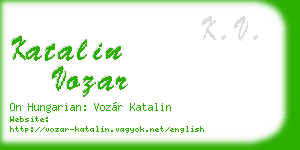 katalin vozar business card