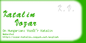 katalin vozar business card